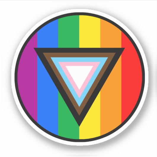 Progress-Dreieck-Circle-Sticker Aufkleber (Vorderseite)