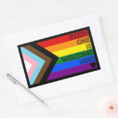 Progress Flag "Everyone Is Welcome Here" Rechteckiger Aufkleber (Umschlag)