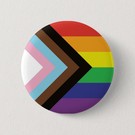 Progress Flag Rainbow Gender Diversity Pride Button (Vorderseite)