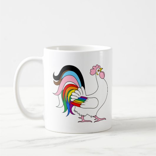 Progress-Hühnchen Kaffeetasse (Links)