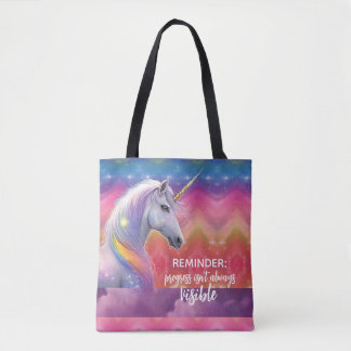 Progress isn't always Visible Rainbow Unicorn Tasche