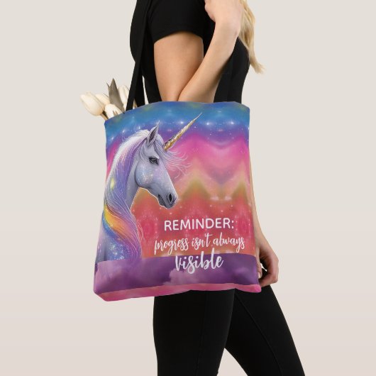 Progress isn't always Visible Rainbow Unicorn Tasche (Von Nahem)
