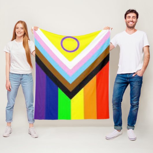 Progress LGBTQIA+ Pride Geschenk-Decke Fleecedecke (Beispiel)