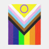 Progress LGBTQIA+ Pride Geschenk-Decke Fleecedecke (Vorderseite)
