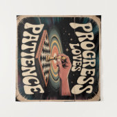 Progress Loves Patience Wandteppich (Vorderseite (Horizontal))