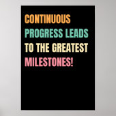 Progress Motivierend Quotes Poster (Vorne)