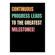 Progress Motivierend Quotes Poster