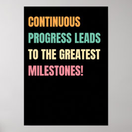 Progress Motivierend Quotes Poster