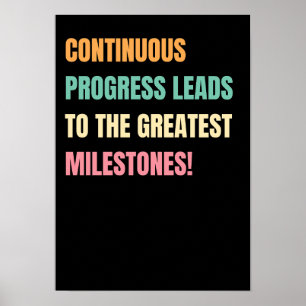 Progress Motivierend Quotes Poster
