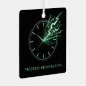 Progress Needs Action Ornament Aus Metall (Vorderseite Rechts)