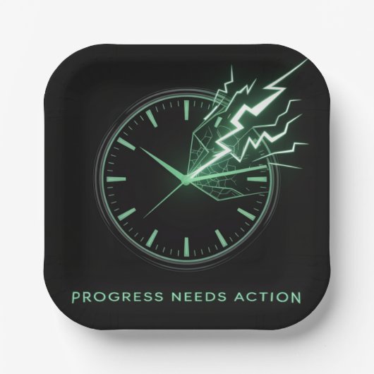 Progress Needs Action Pappteller (Vorderseite)