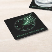 Progress Needs Action Rechteckiger Pappuntersetzer (angewinkelt)