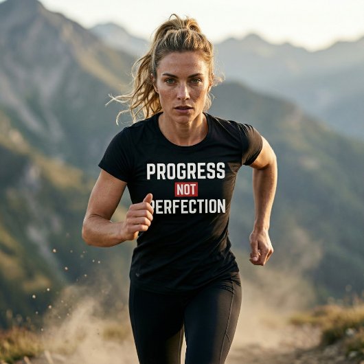 Progress Nicht Perfektion Gym Motivation T-Shirt