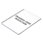 Progress Not Perfect Motivierend Notebook Notizblock (Linke Seite)