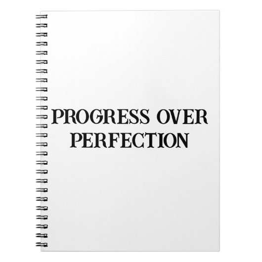 Progress Not Perfect Motivierend Notebook Notizblock (Vorderseite)
