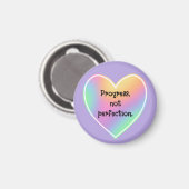 Progress Not Perfect Rainbow Magnet (Vorderseite/Rückseite)