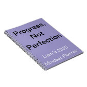 Progress Not Perfect Selbstpflege-Notebook Notizblock (Rechte Seite)