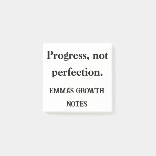 Progress Not Perfect - Upload von Notiz-Pad Post-it Klebezettel (Vorderseite)