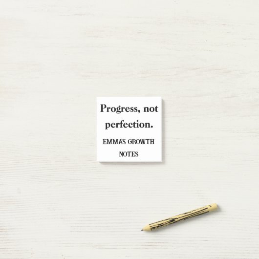 Progress Not Perfect - Upload von Notiz-Pad Post-it Klebezettel (Auf Schreibtisch)