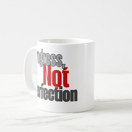 Progress not perfection  kaffeetasse (Vorderseite Links)