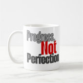 Progress not perfection kaffeetasse (Links)