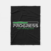 Progress Not Perfection _ Motivation Insration  Fleecedecke (Vorderseite)