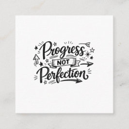 Progress Not Perfection Motivational Quote Design Begleitkarte