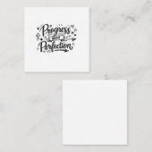 Progress Not Perfection Motivational Quote Design Begleitkarte (Vorne/Hinten)
