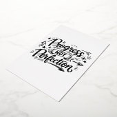 Progress Not Perfection Motivational Quote Design Folieneinladung (Gedreht)