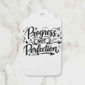 Progress Not Perfection Motivational Quote Design Geschenkanhänger (Rückseite)