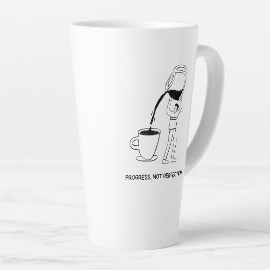 Progress. Not Perfection Mug Milchtasse (Rechte Ecke)