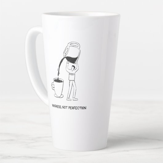 Progress. Not Perfection Mug Milchtasse (Linke Ecke)