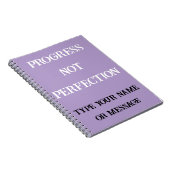 Progress Not Perfection Notebook Geschenkidee Notizblock (Rechte Seite)