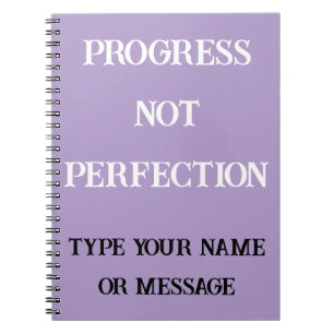 Progress Not Perfection Notebook Geschenkidee Notizblock