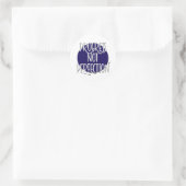 Progress Not Perfection Slogan Runder Aufkleber (Tasche)