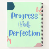 Progress not Perfection Spirity Notebook Notizblock (Rückseite)