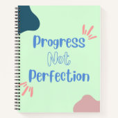 Progress not Perfection Spirity Notebook Notizblock (Vorderseite)