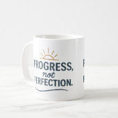Progress, not perfection - Tea Mug Kaffeetasse (Vorderseite Links)