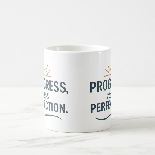 Progress, not perfection - Tea Mug Kaffeetasse (Mittel)