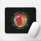 Progress Not Perfection Testing Day Teacher Mousepad (Mit Mouse)