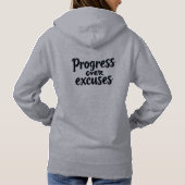 Progress Over Excuses Cozy Winter Women Hoodie  (Rückseite)