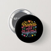 Progress Over Perfection Back To School Teachers E Button (Vorne & Hinten)