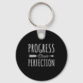 Progress Over Perfection Insrational Motivational Schlüsselanhänger (Vorderseite)