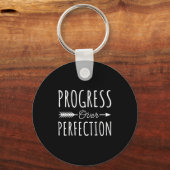 Progress Over Perfection Insrational Motivational Schlüsselanhänger (Vorderseite)