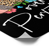 Progress Over Perfection Leopard Pencil Motivation Poster (Ecke)