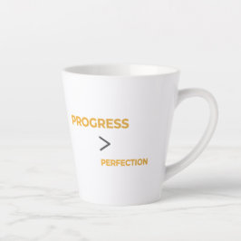 Progress Over Perfection Minimal Motivational  Milchtasse