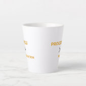 Progress Over Perfection Minimal Motivational  Milchtasse (Vorderseite)