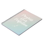 Progress Over Perfection – Minimal Motivational Qu Notizblock (Linke Seite)