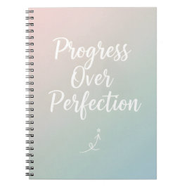 Progress Over Perfection – Minimal Motivational Qu Notizblock