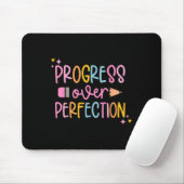 Progress Over Perfection Motivational Back To Scho Mousepad (Mit Mouse)